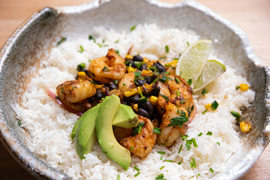 Blackened Shrimp Rice Bowl